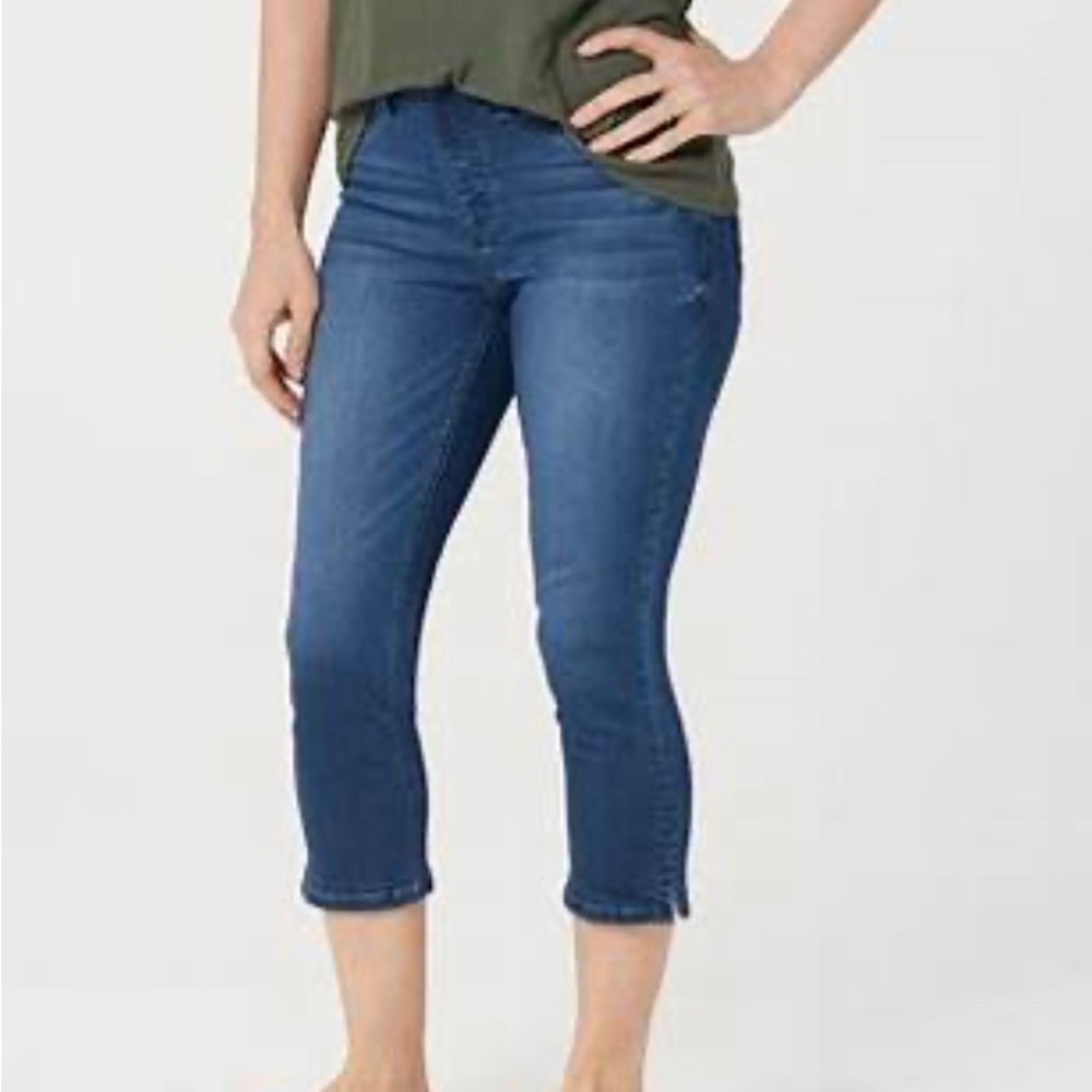 Laurie Felt Silky Denim Capri Pull-On Jeans (petite xs)